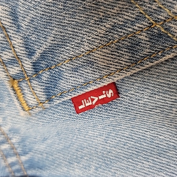 501 Big E Levis size 28 mom rise Button Fly cutoffs light wash denim jean shorts - Picture 6 of 15